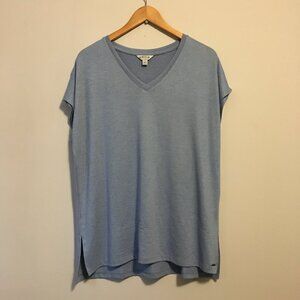 ORVIS Pale Perwinkle Blue Rayon Blend Knit Sleeveless Top